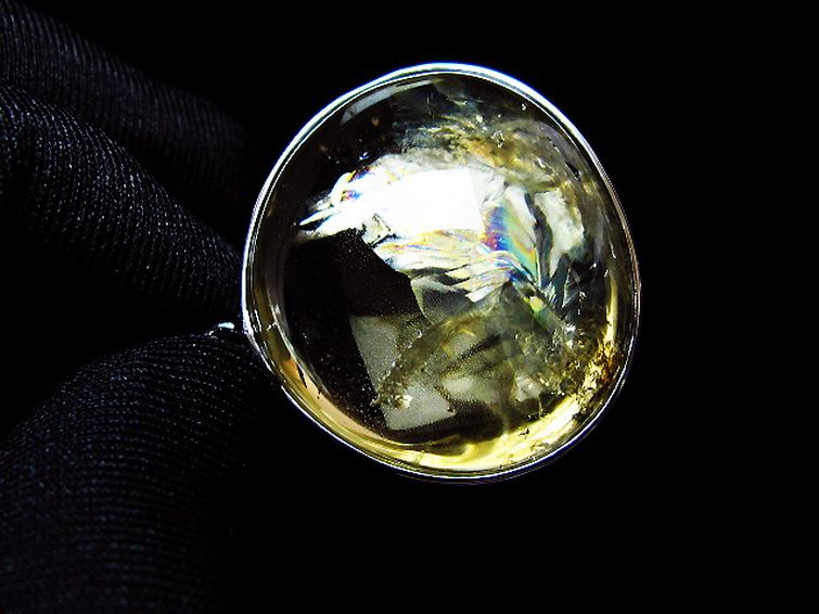 アイリスクォーツ 虹入り シトリン水晶　 ペンダント [t436-3173] 1枚目