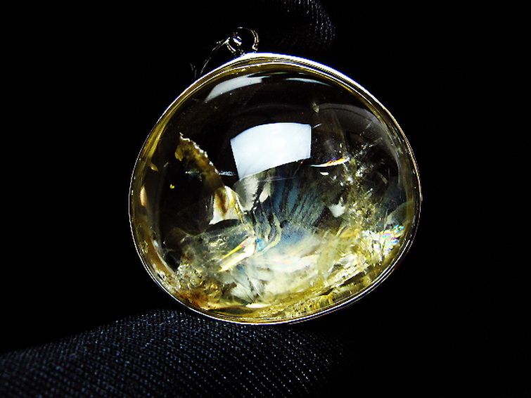 アイリスクォーツ 虹入り シトリン水晶　 ペンダント [t436-3173] 2枚目