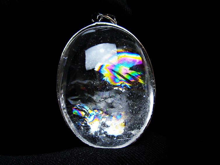 アイリスクォーツ 虹入り レインボー水晶 ペンダント [t436-3182] 2枚目