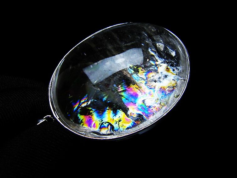 アイリスクォーツ 虹入り レインボー水晶 ペンダント [t436-3183] 1枚目