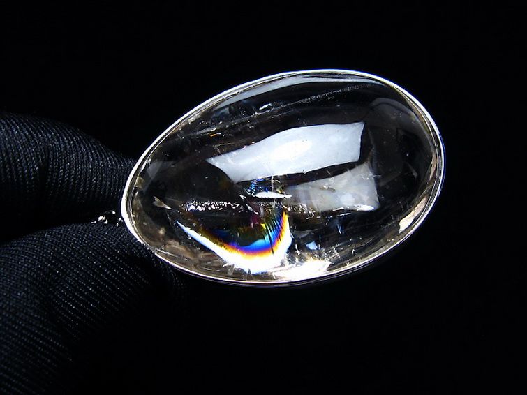 アイリスクォーツ 虹入り レインボー水晶 ペンダント [t436-3188] 2枚目