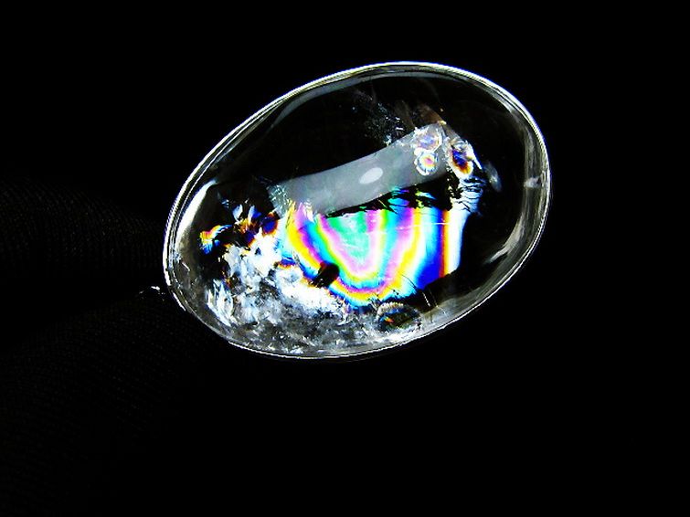 アイリスクォーツ 虹入り レインボー水晶 ペンダント [t436-3193] 1枚目