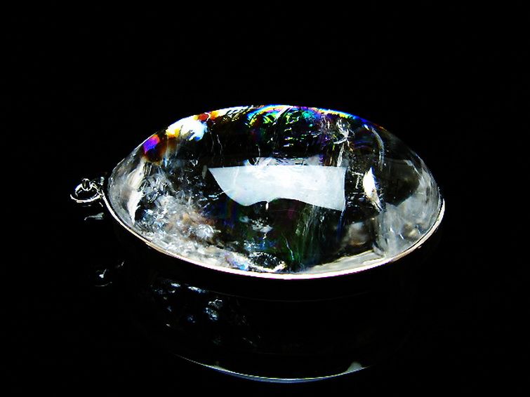 アイリスクォーツ 虹入り レインボー水晶 ペンダント [t436-3193] 3枚目