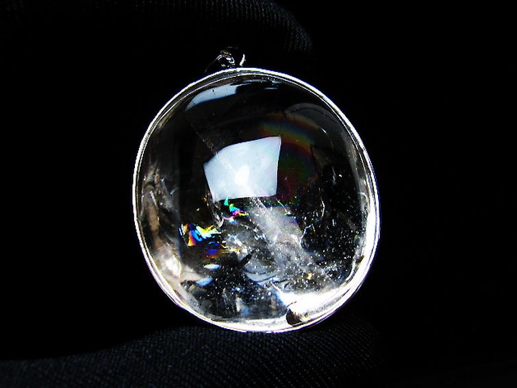 アイリスクォーツ 虹入り レインボー水晶 ペンダント [t436-3196] 2枚目