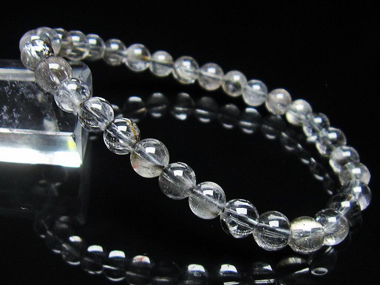 放射プラチナルチル ブレスレット 6mm [t437-2275] 1枚目