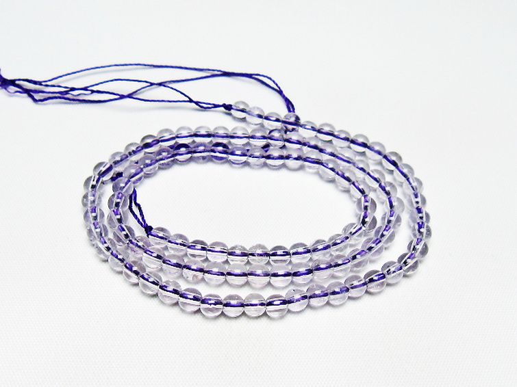 アメジスト 一連 4mm ビーズ [t438-5460] 1枚目