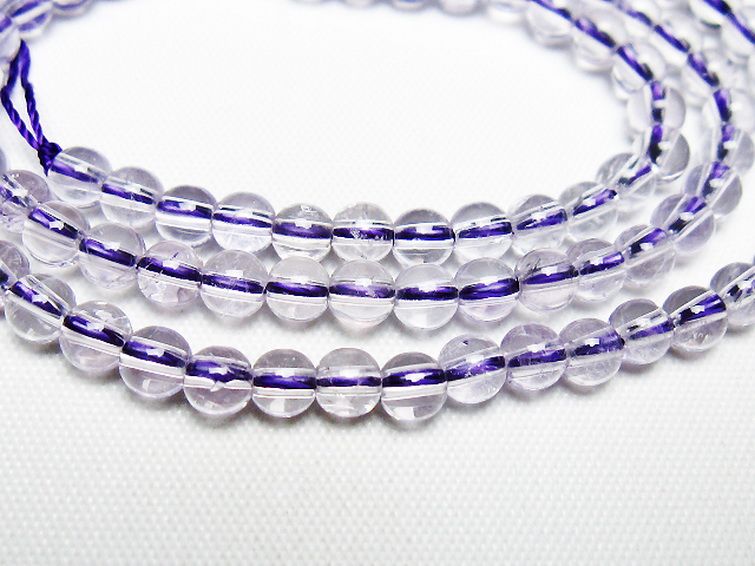 アメジスト 一連 4mm ビーズ [t438-5460] 2枚目