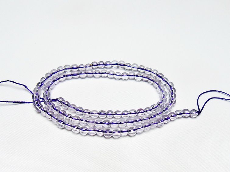 アメジスト 一連 4mm ビーズ [t438-5464] 1枚目