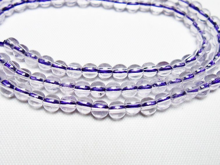アメジスト 一連 4mm ビーズ [t438-5464] 2枚目