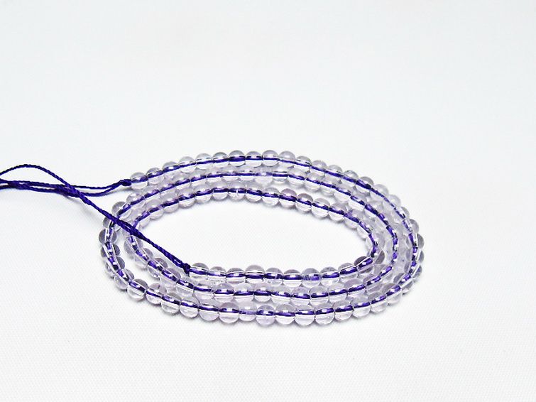 アメジスト 一連 4mm ビーズ [t438-5467] 1枚目