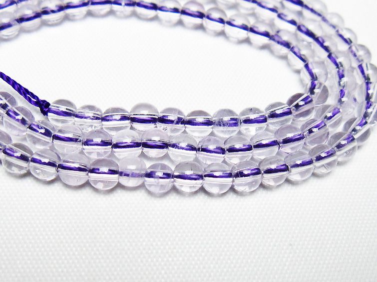 アメジスト 一連 4mm ビーズ [t438-5467] 2枚目
