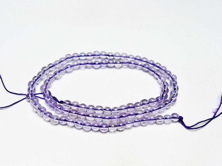 アメジスト 一連 4mm ビーズ [t438-5469] 1枚目