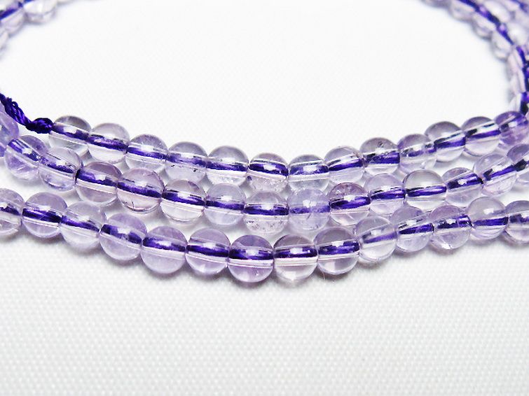アメジスト 一連 4mm ビーズ [t438-5469] 2枚目