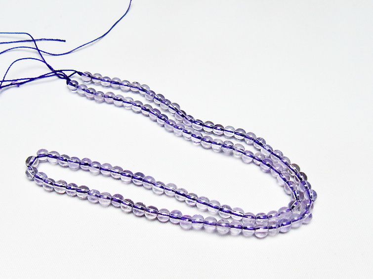 アメジスト 一連 4mm ビーズ [t438-5469] 3枚目