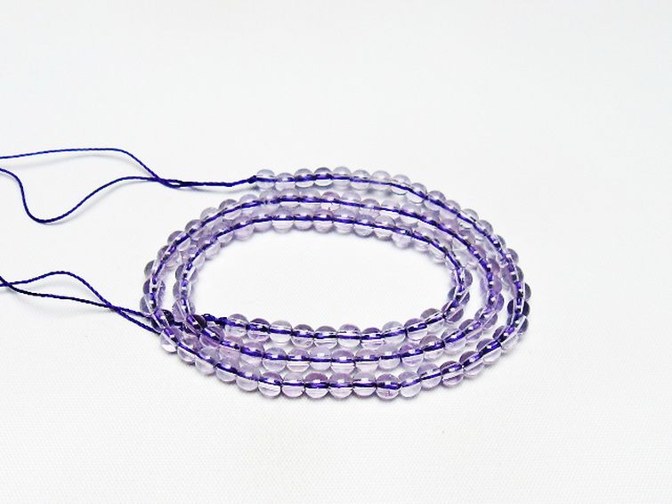 アメジスト 一連 4mm ビーズ [t438-5473] 1枚目