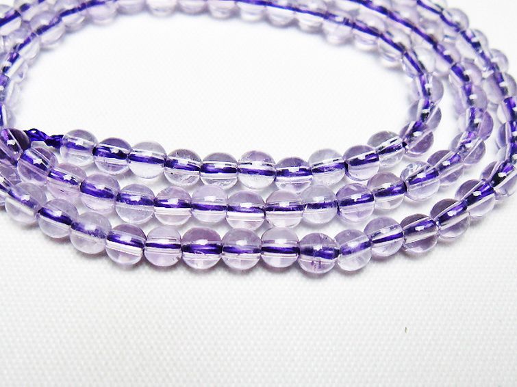 アメジスト 一連 4mm ビーズ [t438-5473] 2枚目