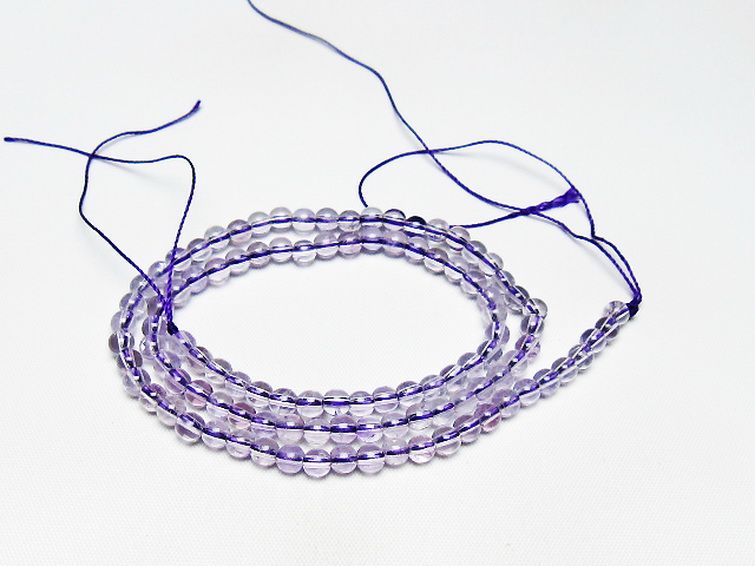 アメジスト 一連 4mm ビーズ [t438-5475] 1枚目