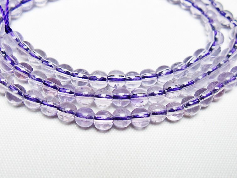 アメジスト 一連 4mm ビーズ [t438-5475] 2枚目