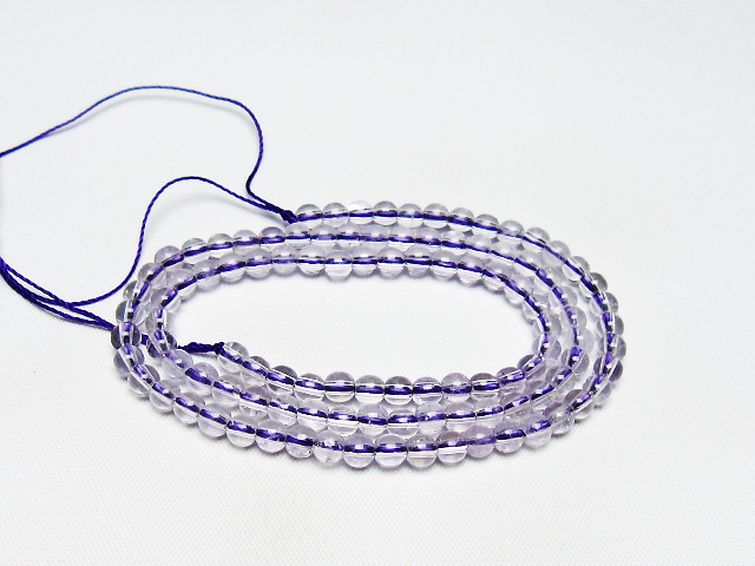 アメジスト 一連 4mm ビーズ [t438-5485] 1枚目