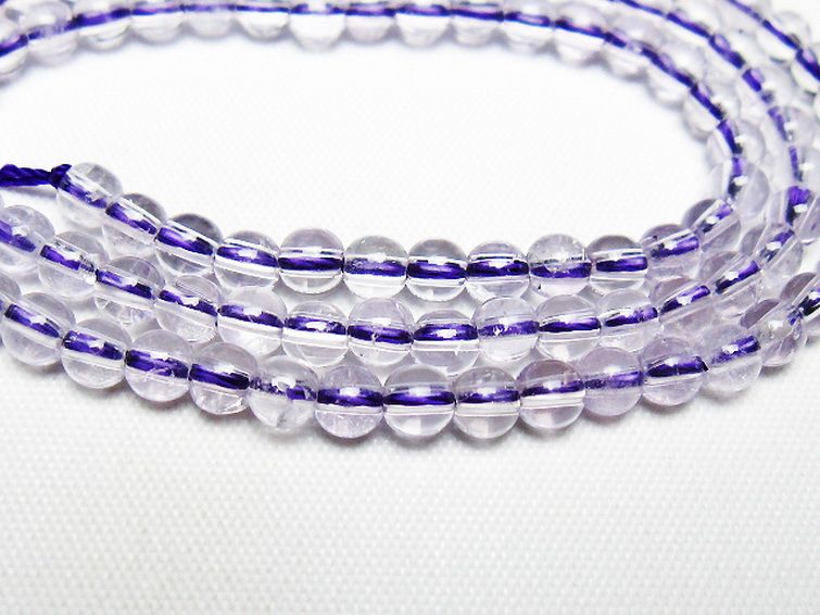 アメジスト 一連 4mm ビーズ [t438-5485] 2枚目