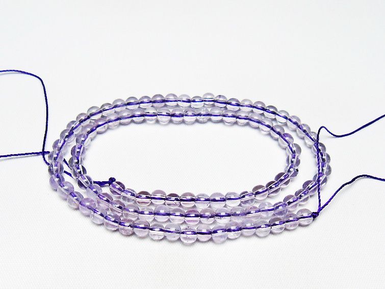アメジスト 一連 4mm ビーズ [t438-5487] 1枚目