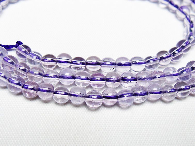 アメジスト 一連 4mm ビーズ [t438-5487] 2枚目