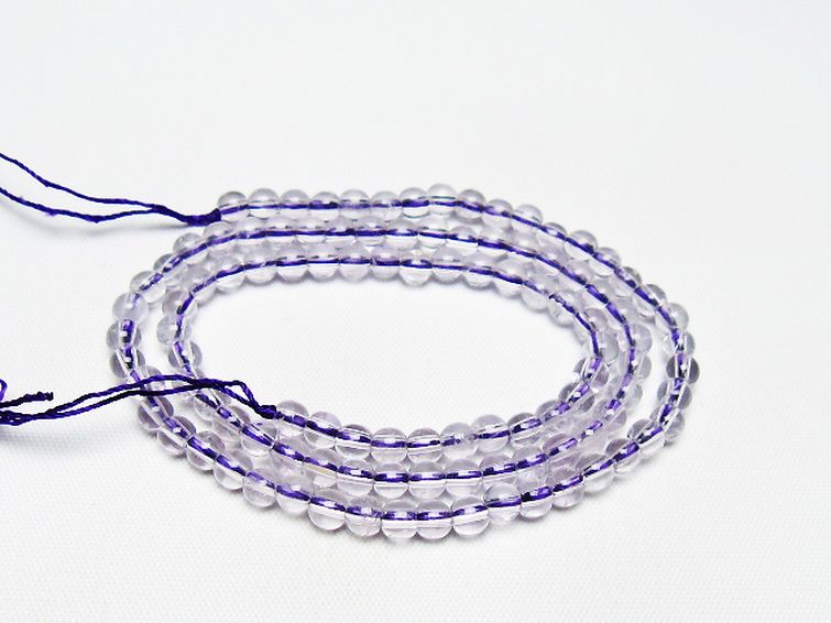 アメジスト 一連 4mm ビーズ [t438-5489] 1枚目