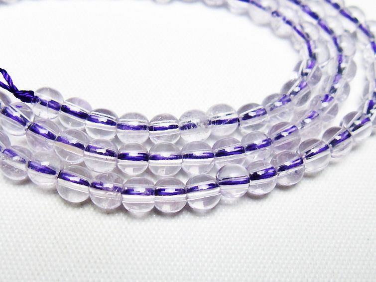 アメジスト 一連 4mm ビーズ [t438-5489] 2枚目