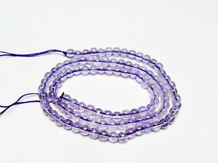 アメジスト 一連 4mm ビーズ [t438-5499] 1枚目