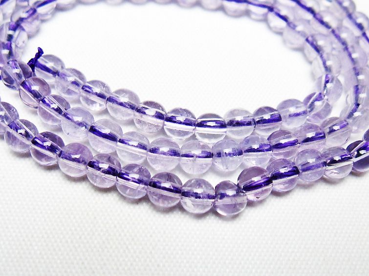 アメジスト 一連 4mm ビーズ [t438-5499] 2枚目