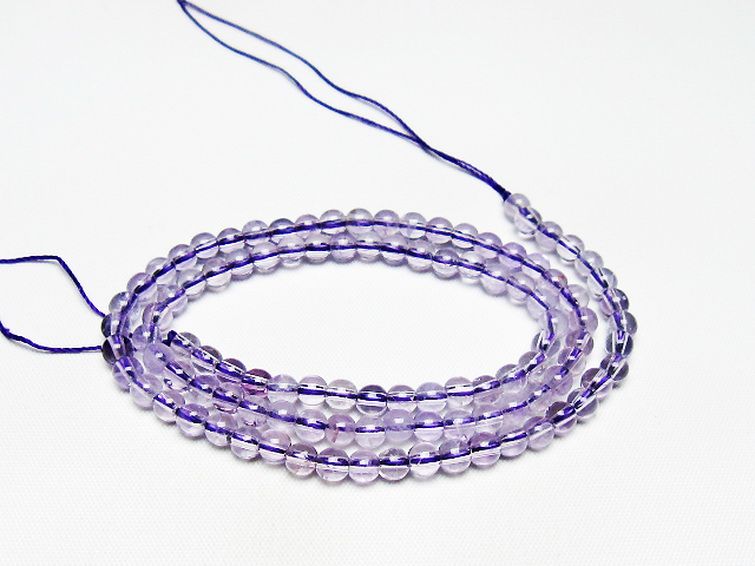 アメジスト 一連 4mm ビーズ [t438-5511] 1枚目
