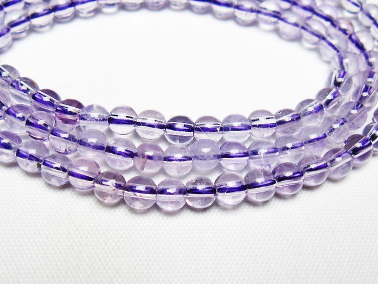 アメジスト 一連 4mm ビーズ [t438-5511] 2枚目