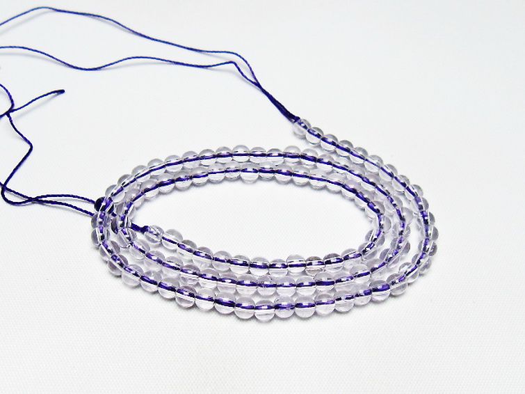 アメジスト 一連 4mm ビーズ [t438-5514] 1枚目