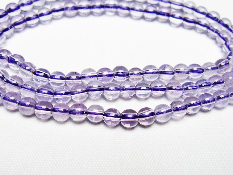 アメジスト 一連 4mm ビーズ [t438-5518] 2枚目
