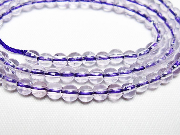 アメジスト 一連 4mm ビーズ [t438-5527] 2枚目