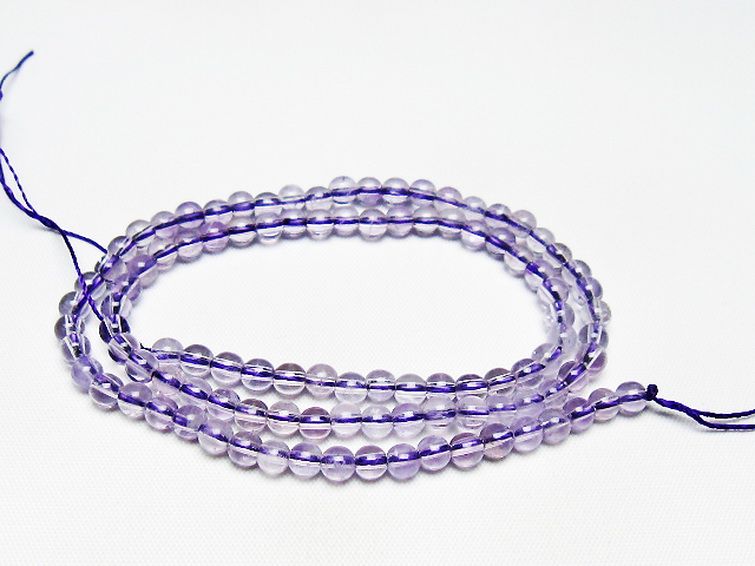 アメジスト 一連 4mm ビーズ [t438-5530] 1枚目