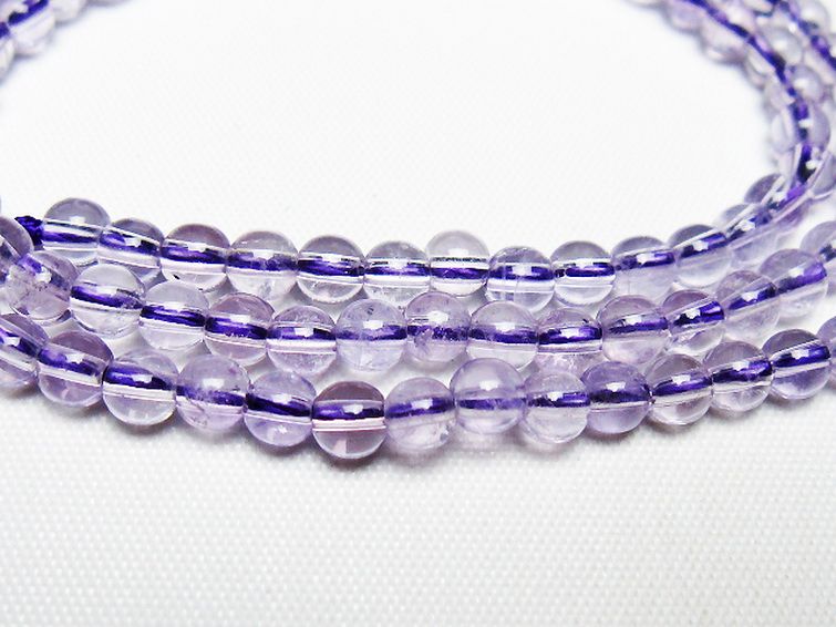 アメジスト 一連 4mm ビーズ [t438-5534] 2枚目