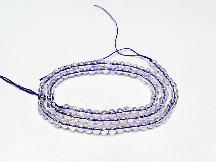 アメジスト 一連 4mm ビーズ [t438-5538] 1枚目