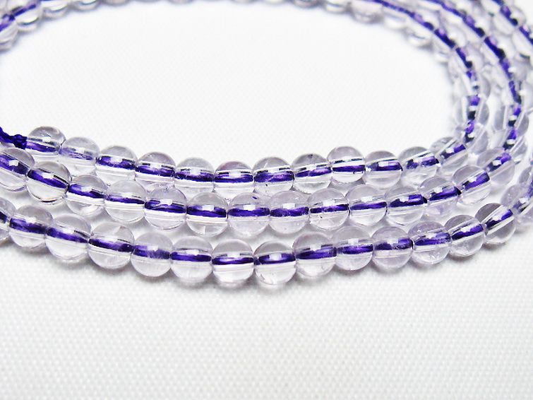 アメジスト 一連 4mm ビーズ [t438-5538] 2枚目