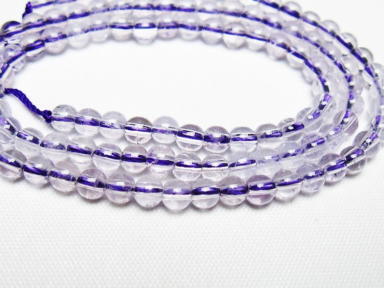 アメジスト 一連 4mm ビーズ [t438-5542] 2枚目