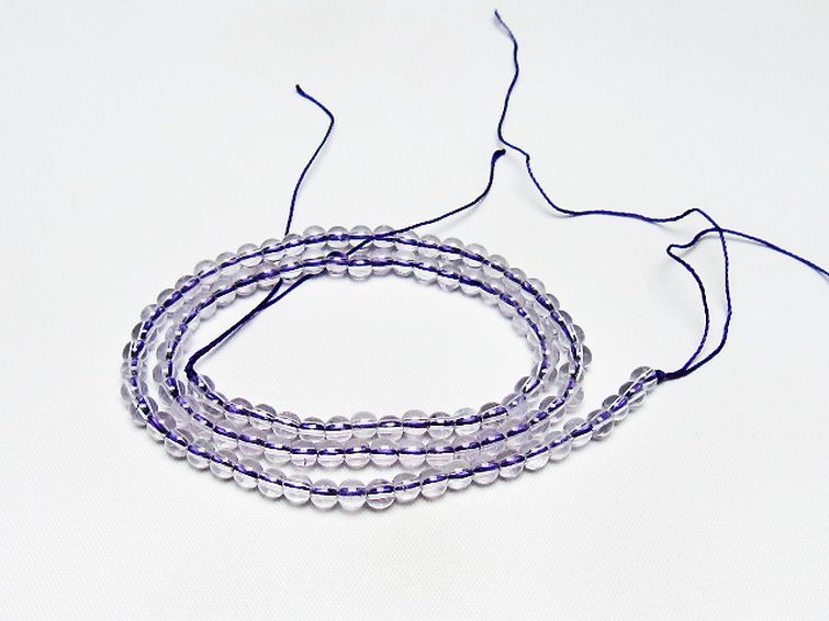 アメジスト 一連 4mm ビーズ [t438-5545] 1枚目