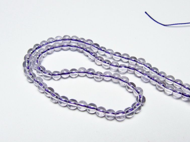 アメジスト 一連 4mm ビーズ [t438-5614] 2枚目