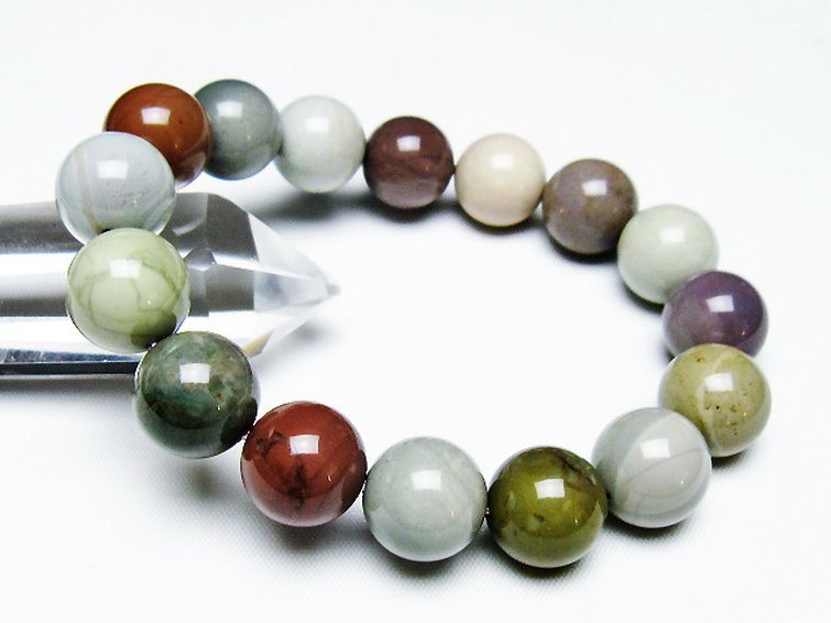 アゲート ブレスレット 14mm [T439-1605] 1枚目