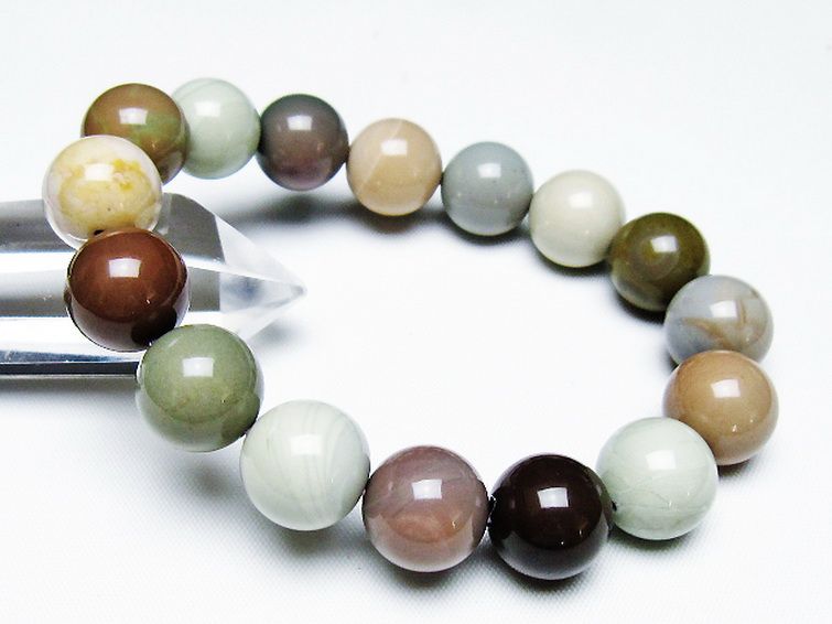 アゲート ブレスレット 14mm [t439-1698] 1枚目