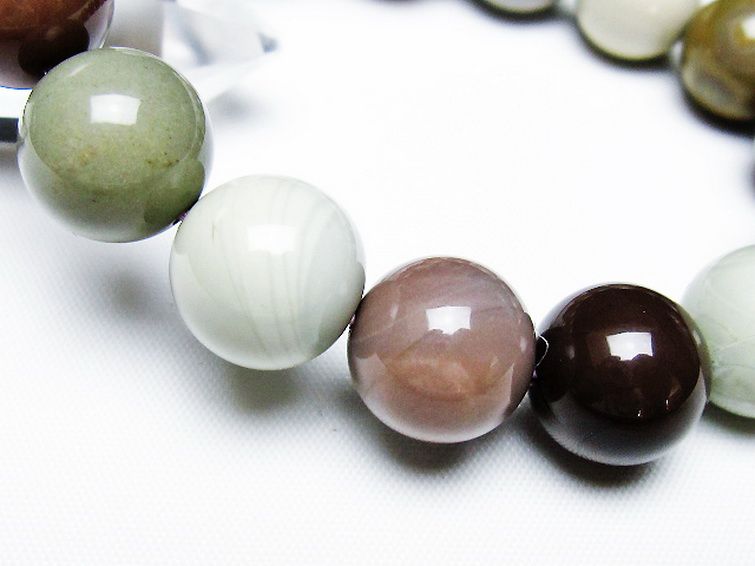 アゲート ブレスレット 14mm [t439-1698] 3枚目