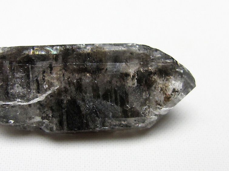 スティブナイト（輝安鉱）入り  ハーキマーダイヤモンド水晶 原石[T443-4349] 2枚目