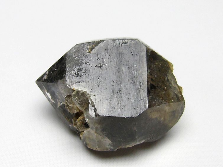 スティブナイト（輝安鉱）入り  ハーキマーダイヤモンド水晶 原石[T443-4396] 1枚目