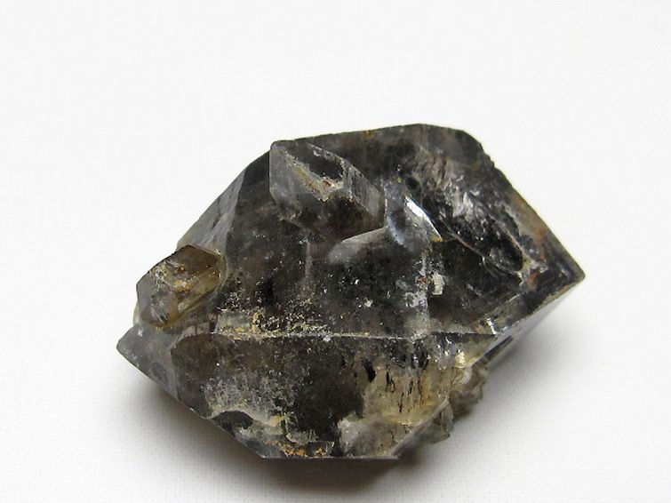 スティブナイト（輝安鉱）入り  ハーキマーダイヤモンド水晶 原石[T443-4396] 2枚目