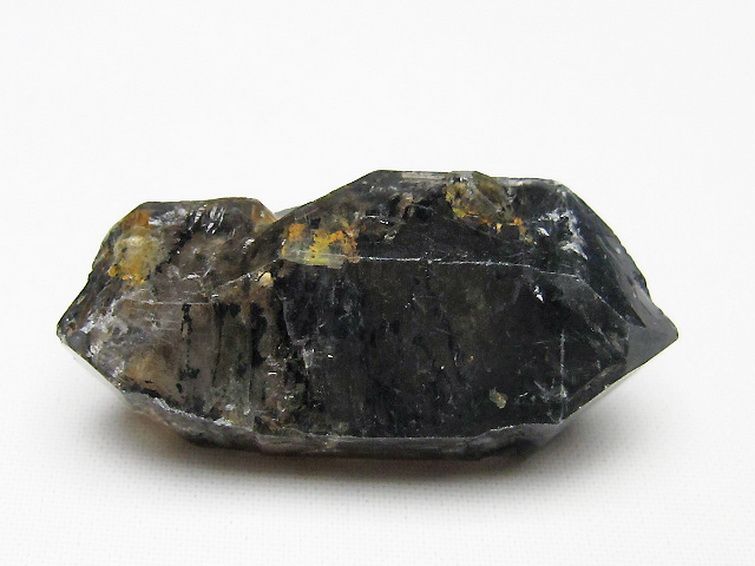 スティブナイト（輝安鉱）入り  ハーキマーダイヤモンド水晶 原石[T443-4399] 1枚目