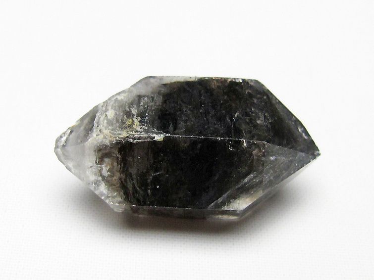 スティブナイト（輝安鉱）入り  ハーキマーダイヤモンド水晶 原石[T443-4402] 1枚目